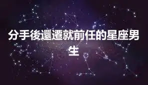 分手後還遷就前任的星座男生