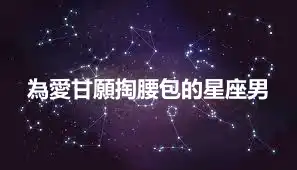 為愛甘願掏腰包的星座男