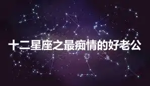 十二星座之最痴情的好老公