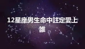 12星座男生命中註定愛上誰