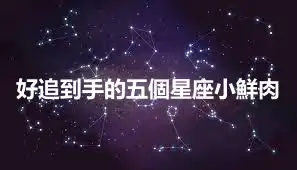 好追到手的五個星座小鮮肉