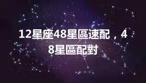 12星座48星區速配，48星區配對
