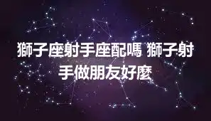 獅子座射手座配嗎 獅子射手做朋友好麼