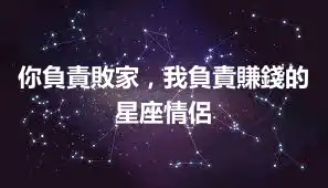 你負責敗家，我負責賺錢的星座情侶