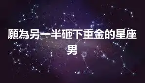 願為另一半砸下重金的星座男