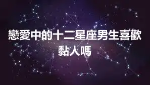 戀愛中的十二星座男生喜歡黏人嗎