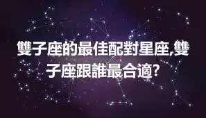 雙子座的最佳配對星座,雙子座跟誰最合適?