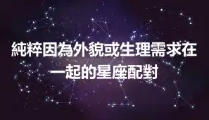 純粹因為外貌或生理需求在一起的星座配對