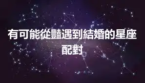 有可能從豔遇到結婚的星座配對